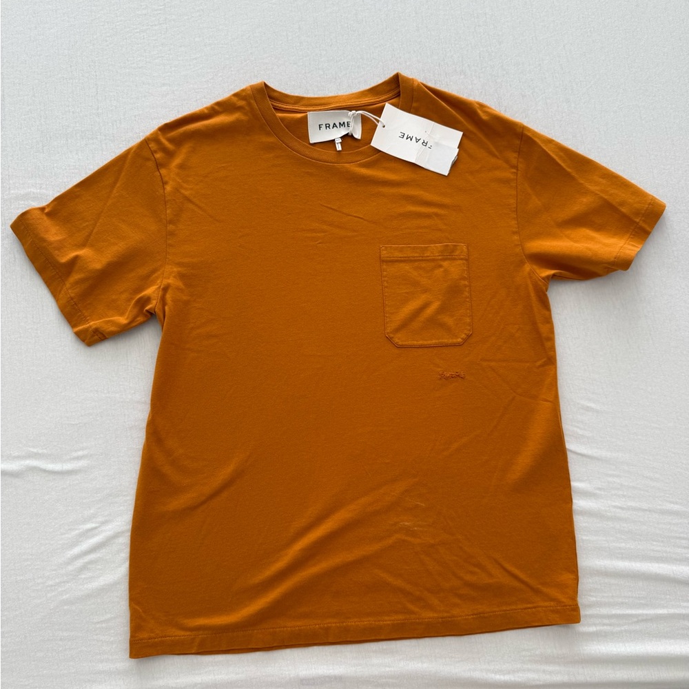 NWT FRAME Vintage Wash Orange T-Shirt Medium